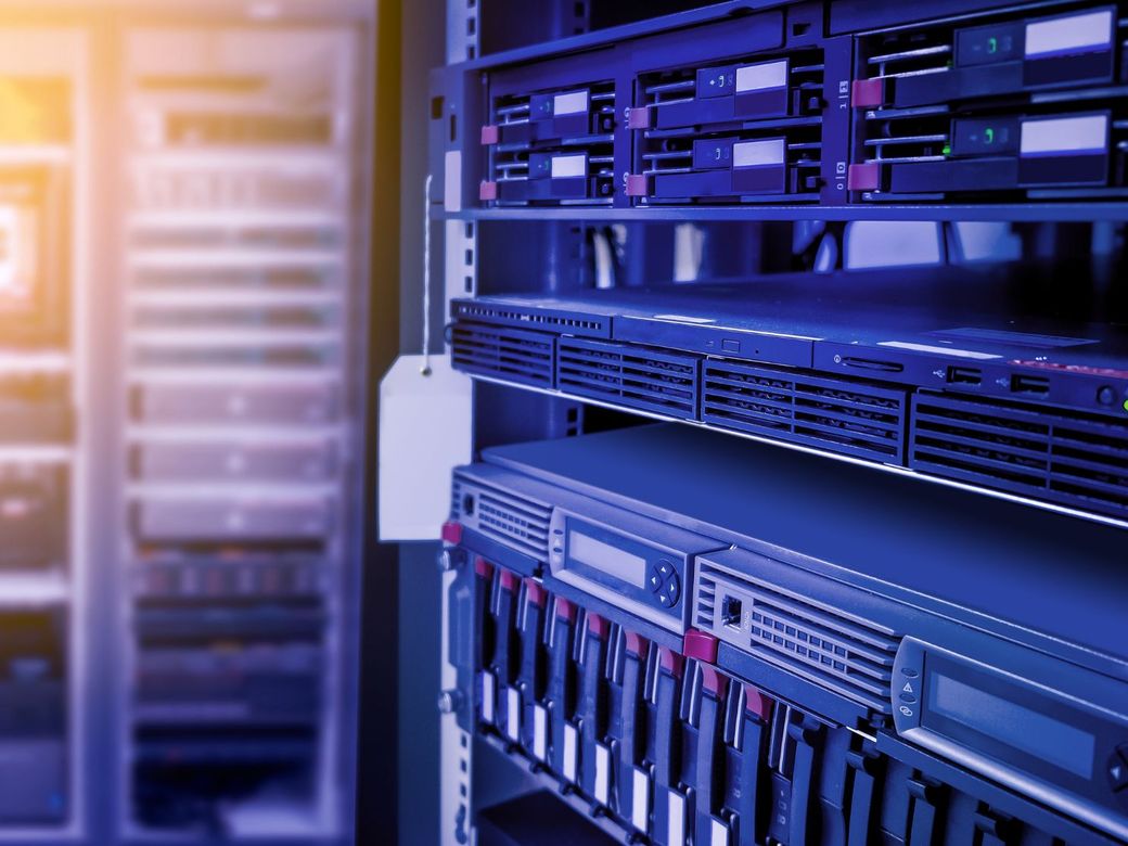 Network video recorders and server equipment in a rack